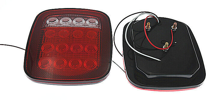 2x LED Universal Truck Trailer Brake Stop Turn Signal Taillight Marker Lights