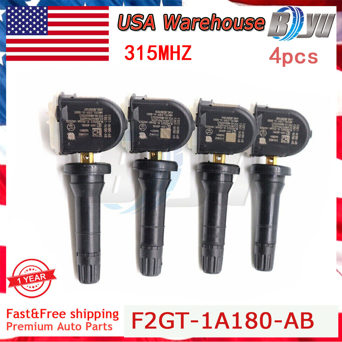 TIRE PRESSURE SENSORS for Ford F-150 Edge 2015-2019 for Lincoln 4PCS F2GT-1A180-AB