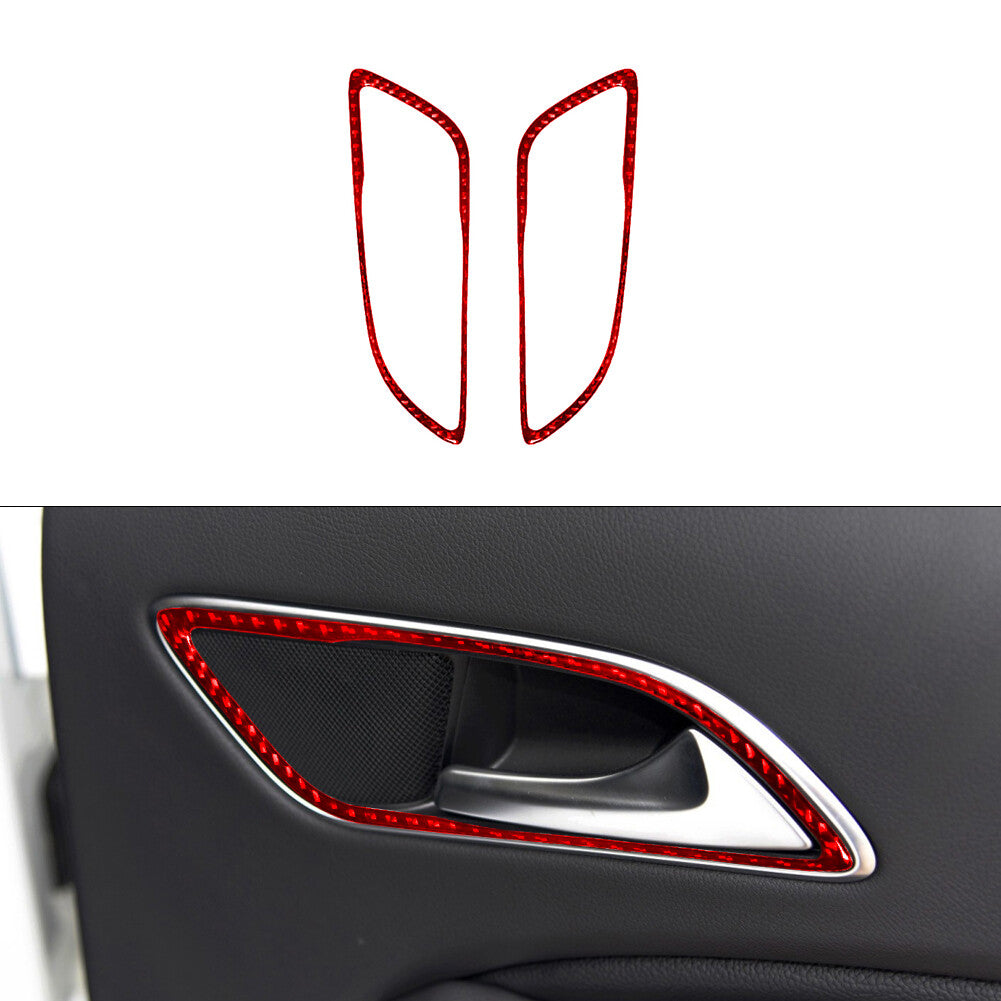 2X Red Rear Door Handles Trim Cover for Mercedes Benz CLA 2014-2018/GLA 2015-18