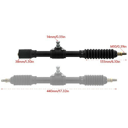 420mm power steering gear carrier pinion shaft kit for go-karts, all-terrain vehicles, four-wheeled bicycles, off-road vehicles, and UTVs.