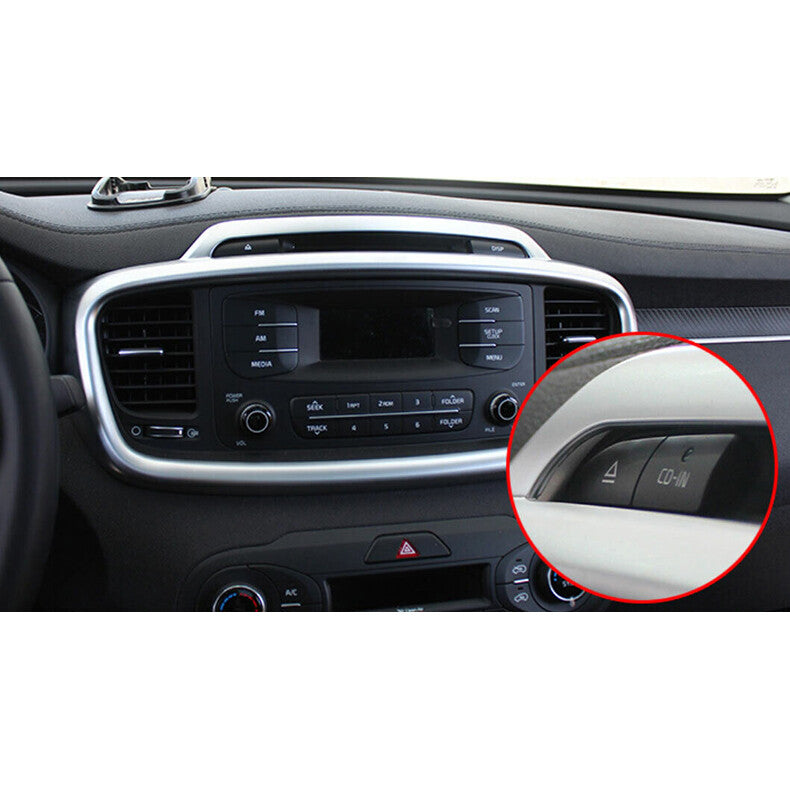 for Kia Sorento 2016-2020 Silver Central Console Navigation GPS Panel Trim Cover