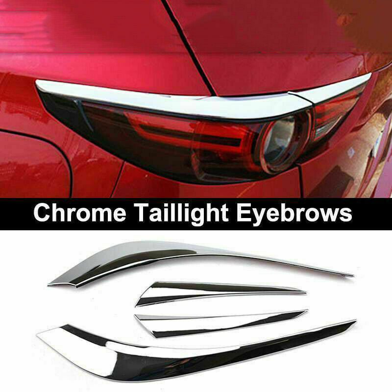 for Mazda CX-5 CX5 2017-2021 Chrome Rear Tail Light Lamp Cover Trim Eyelid Bezel
