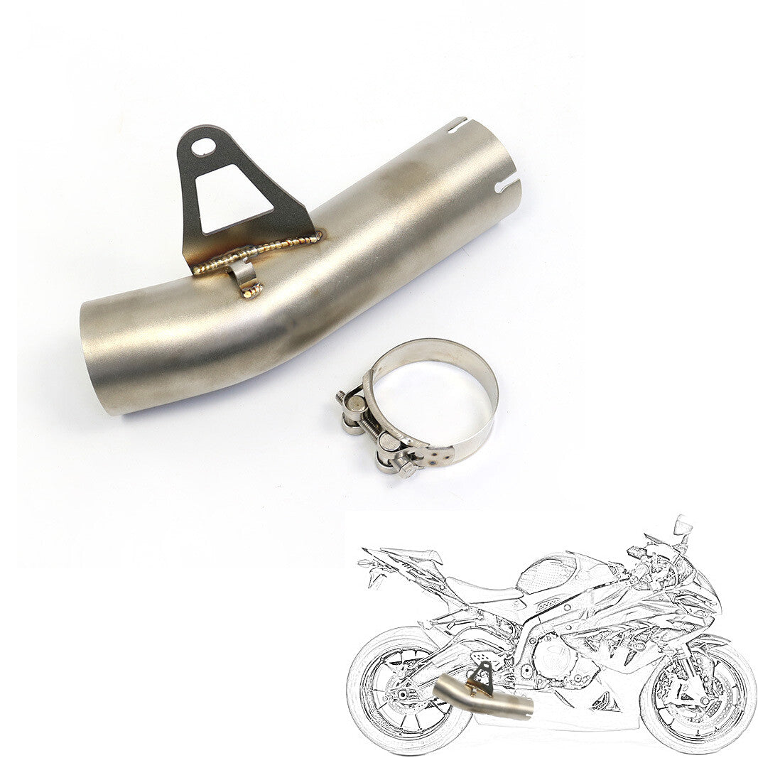 Motorcycle Exhaust Connect Middle Pipe Mid Link Tube for BMW S1000RR 2010-2014
