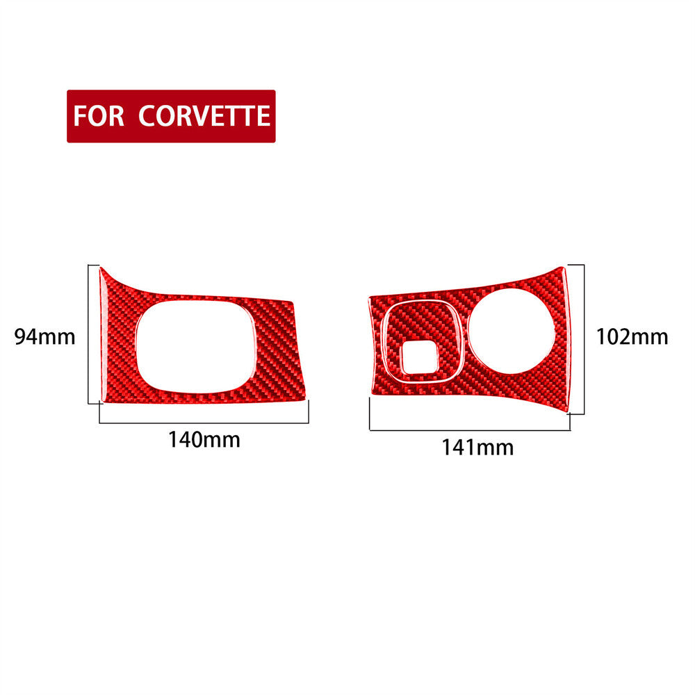 Red Carbon Ignition Panel Headlight Switch Cover for Chevrolet for Corvette C5 98-04