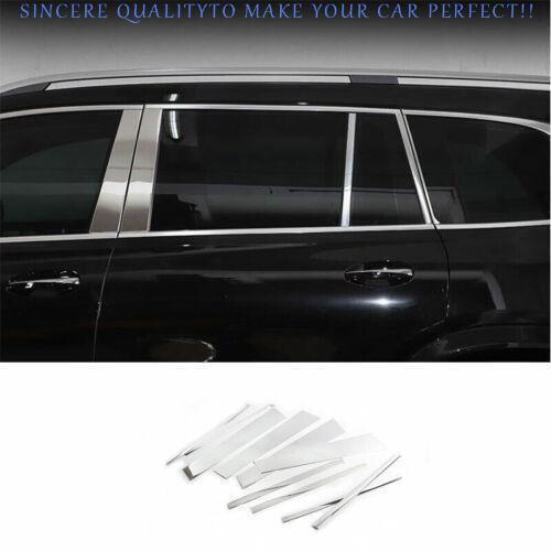 for Benz GLS 2020-2024 Chrome Steel Window Center BC-Pillar Panel Covers Decor