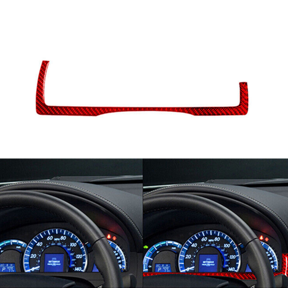 Red Carbon Fiber Interior Dashboard bottom Cover Trim Strip for Toyota for Camry