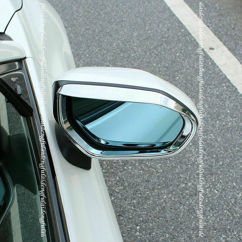 Chrome Rear View Mirror Rain Eyebrow Cover Trims ABS for Toyota RAV4 2019-2024