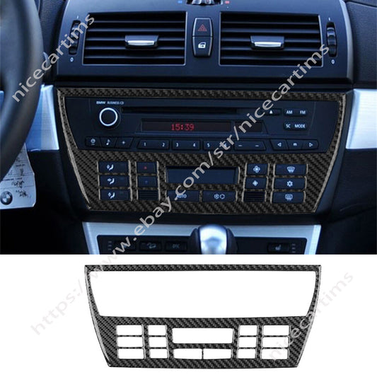 Carbon Fiber Central Control CD Panel Decorative Cover for BMW X3 E83 2004-2010