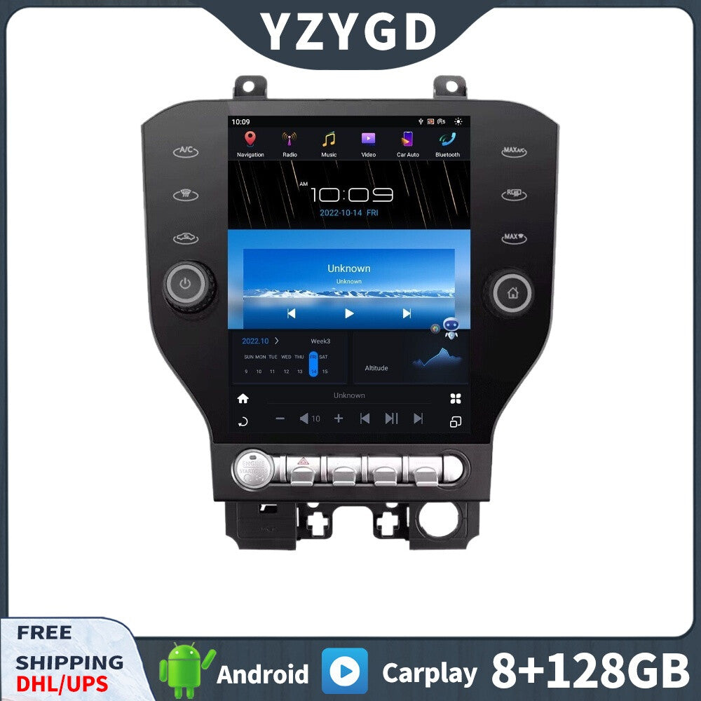 Android 2Din Car Radio Screen for Ford for Mustang 2015-2020 Carplay Stereo Player