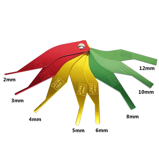 8-in-1 Metal Car Brake Pad Liner Thickness Gauge Measurement Tool