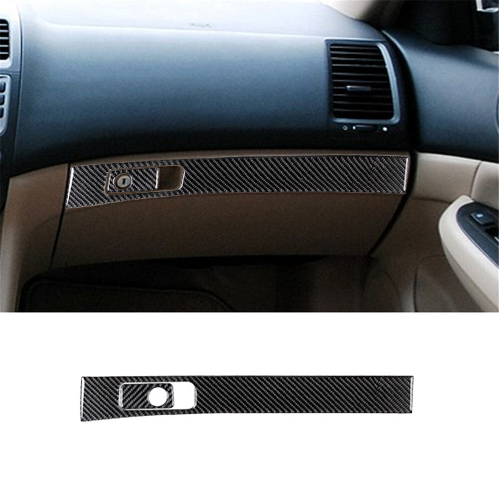 Carbon Fiber for Co -pilot Storage Box Trim Cover for Honda Accord Sedan 2003-2007