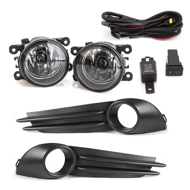 for Ford Focus ST 2013-2014 Front Bumper Fog Light +Covers+Harness Bulbs Kit Set