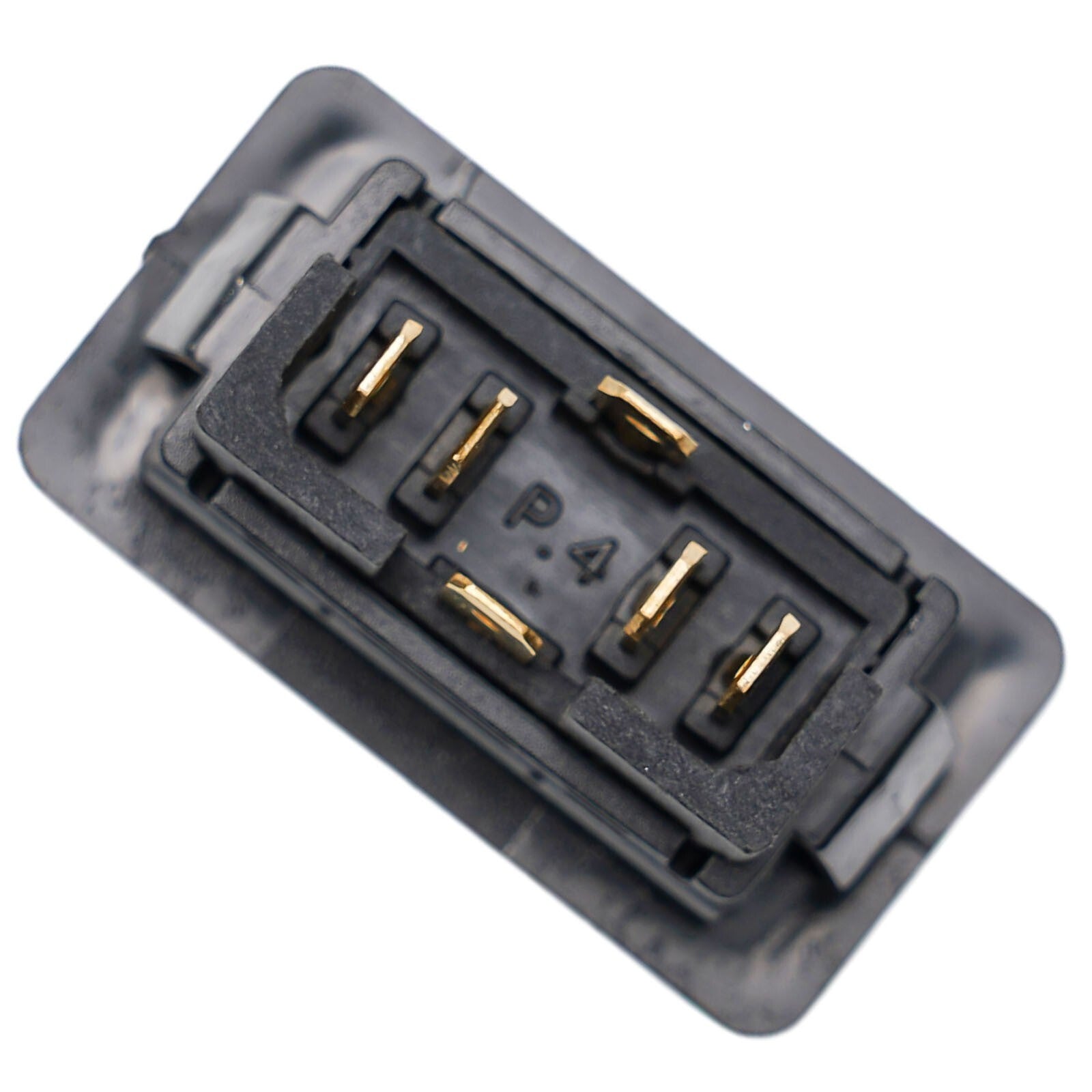 Car electric power switch button with green light, 6 pins, 12/24 volts, 20 amps, new.