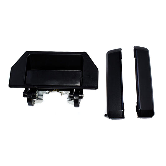 for Nissan Frontier Pickup 9060601G01 2x Door Handle Black External +1x Tailgate