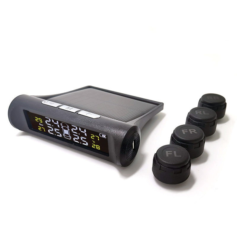 Solar Power Tire Pressure Monitoring System Monitor+ Wireless Externa Sensor