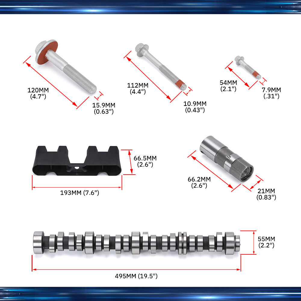 Set AFM Camshaft normal roller lifters For 2007-14 for Chevy for GMC 5.3L MLS Gasket Kit