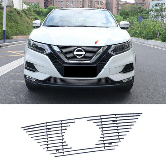Fit for Nissan Rogue Sport 2017-2021 Chrome Front Center Mesh Grille Grill Cover