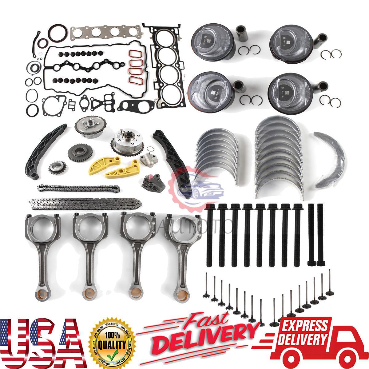 G4KJ 2.4L Engine Overhaul Rebuild Kits - Piston Connecting Rod Fits for Hyundai