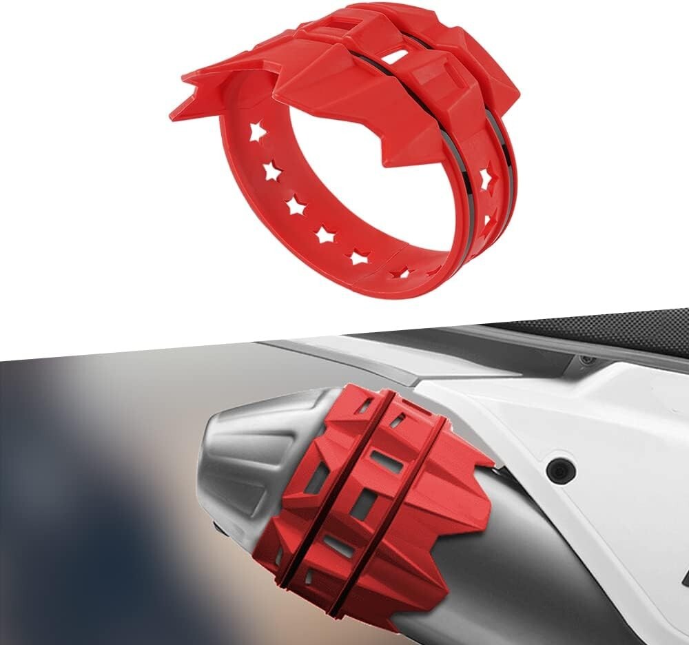 Red Universal Escape Tail Pipe Guard Compatible with for Honda CR 80R/85R/125R/250R