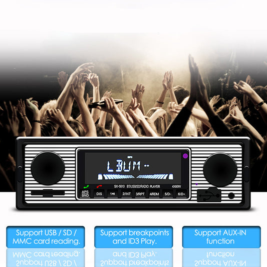 Bluetooth Car 4-Channel Radio Player Stereo FM MP3 USB AUX Audio Player In-dash