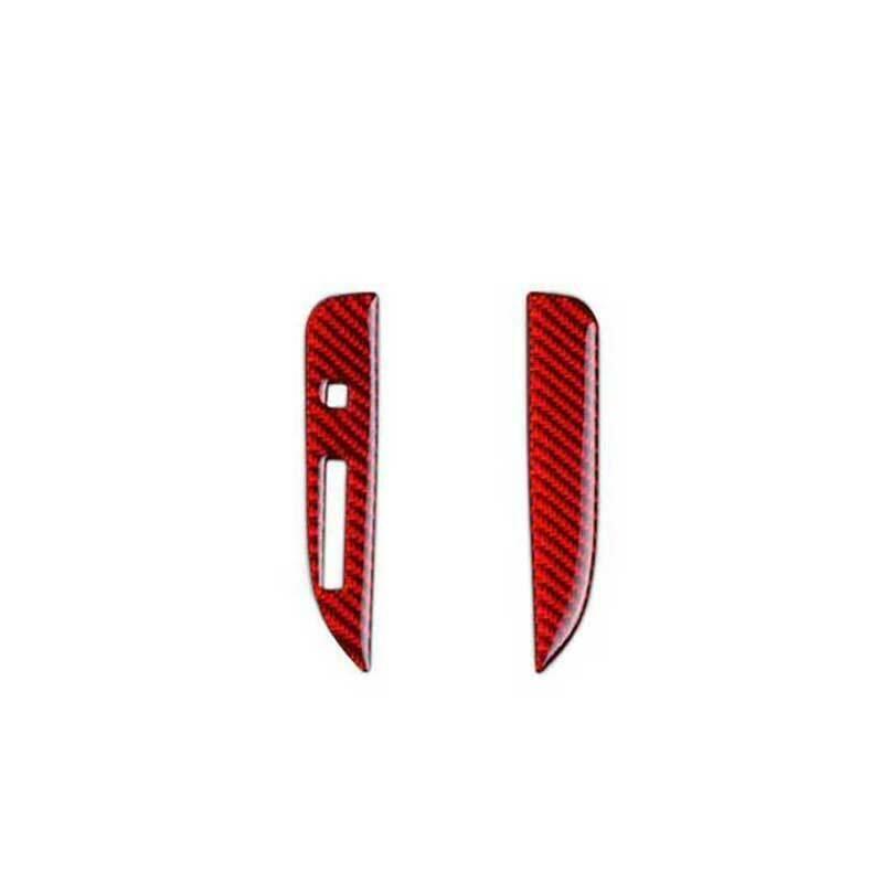 for Ford for Mustang for Shelby 2015-2022 Red Carbon Fiber Console Electronic Handbrake