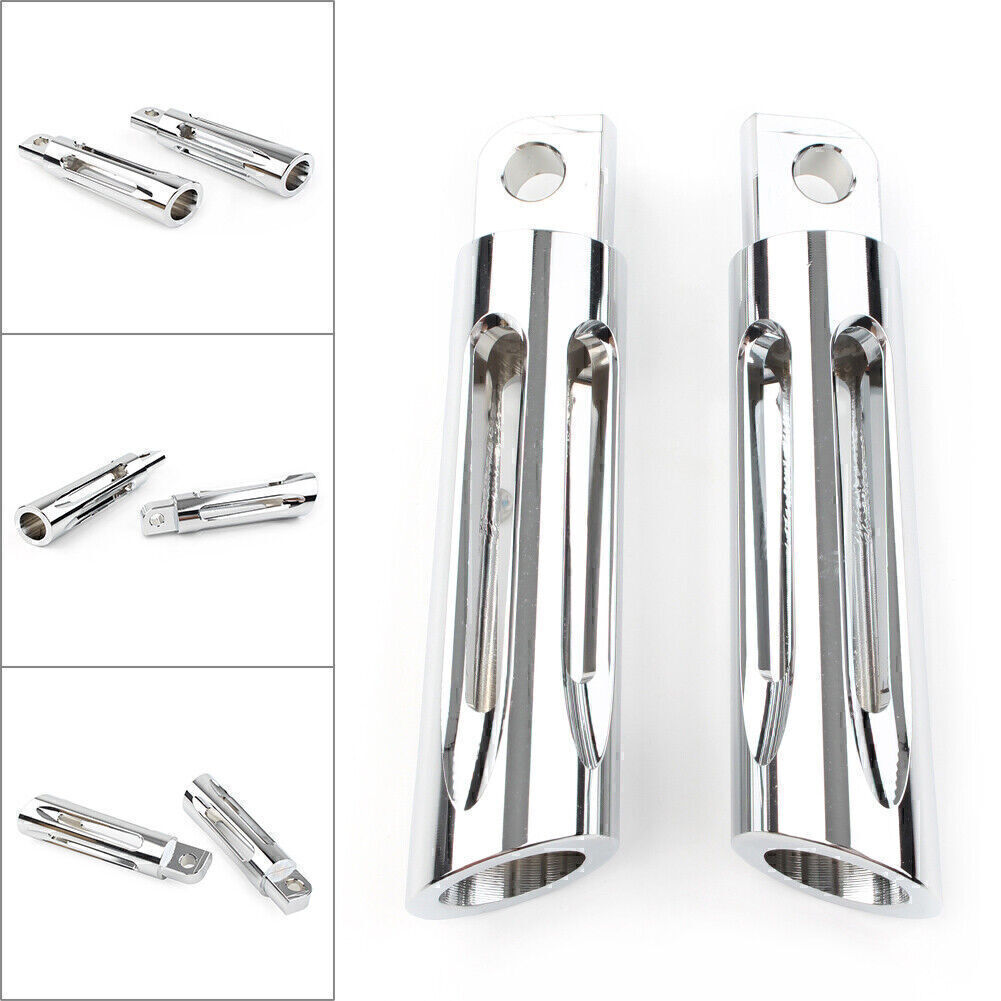 CNC Chrome Foot Pegs Footrest for Harley Touring Sportster Dyna Softail XL883N
