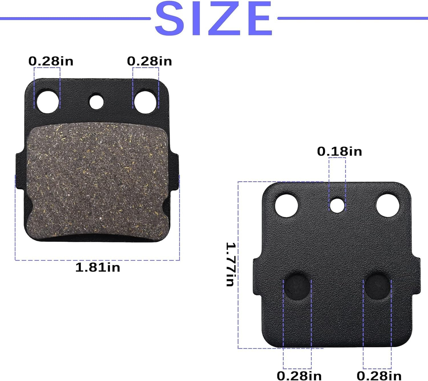 Front Rear Brake Pads for Honda TRX400 Fourtrax 1999 2000 Fourtrax 300 1993-2008