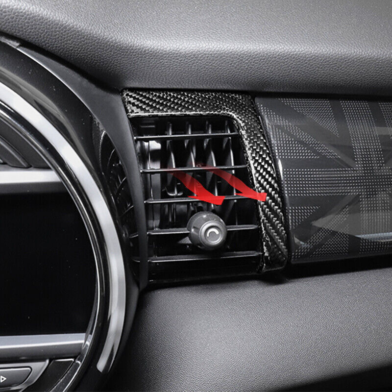 Carbon Fiber Middle Air Vent Outlet Cover Trim for Mini Cooper F55 F56 F57 14-21