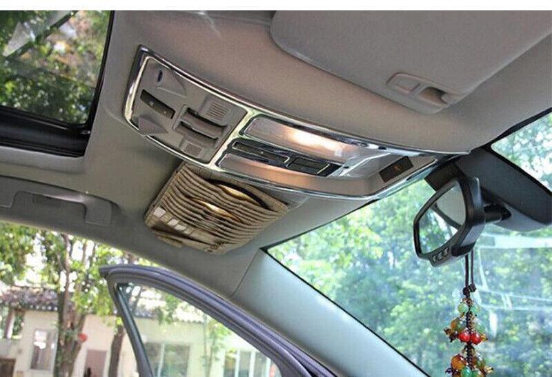 for Cadillac SRX 2010-2016 Steel Chrome Front RoofReading Lamp Frame Cover Trim