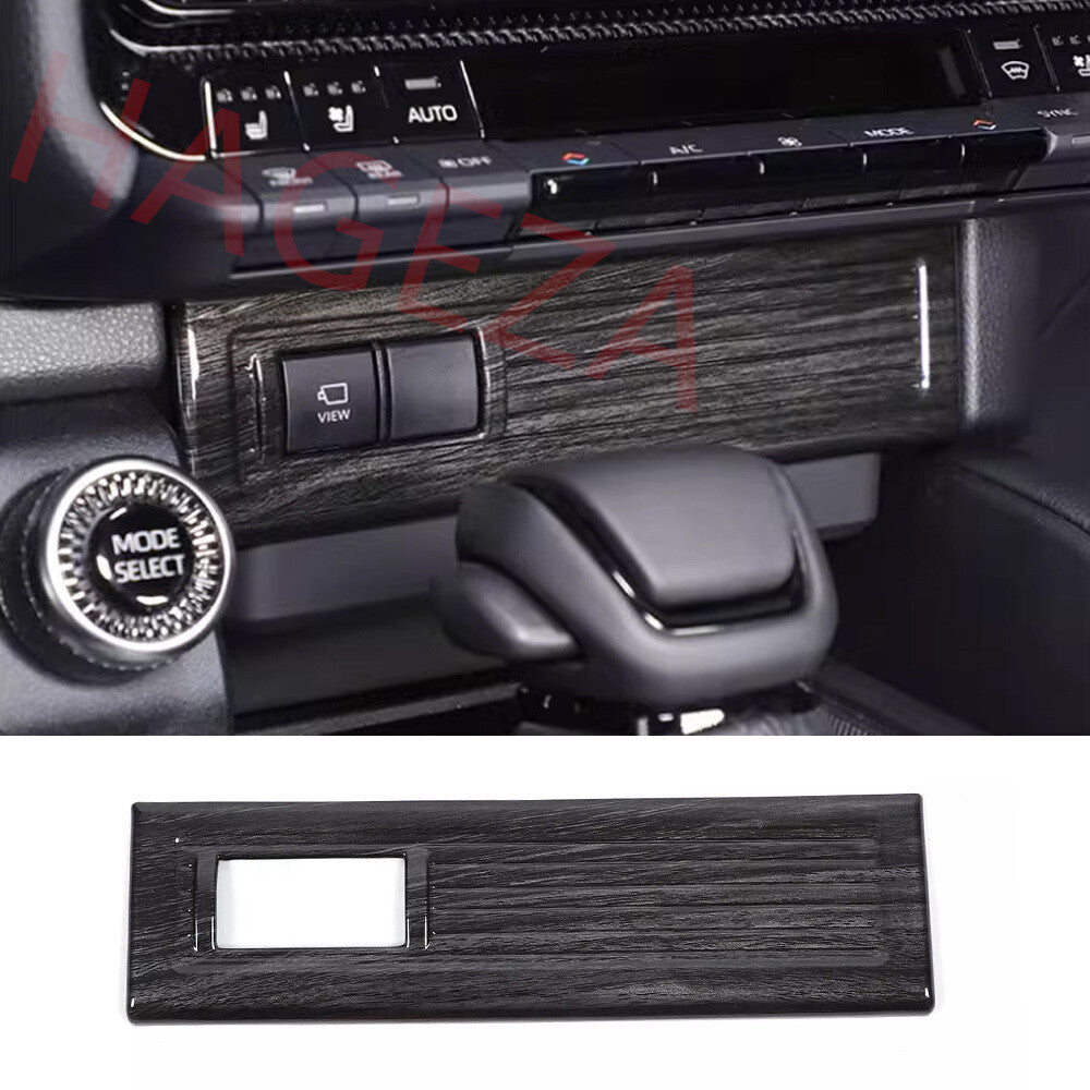 Cigarette Lighter Panel Trim For Toyot@ for Land Cruiser LC250 2024+Black Wood Grain