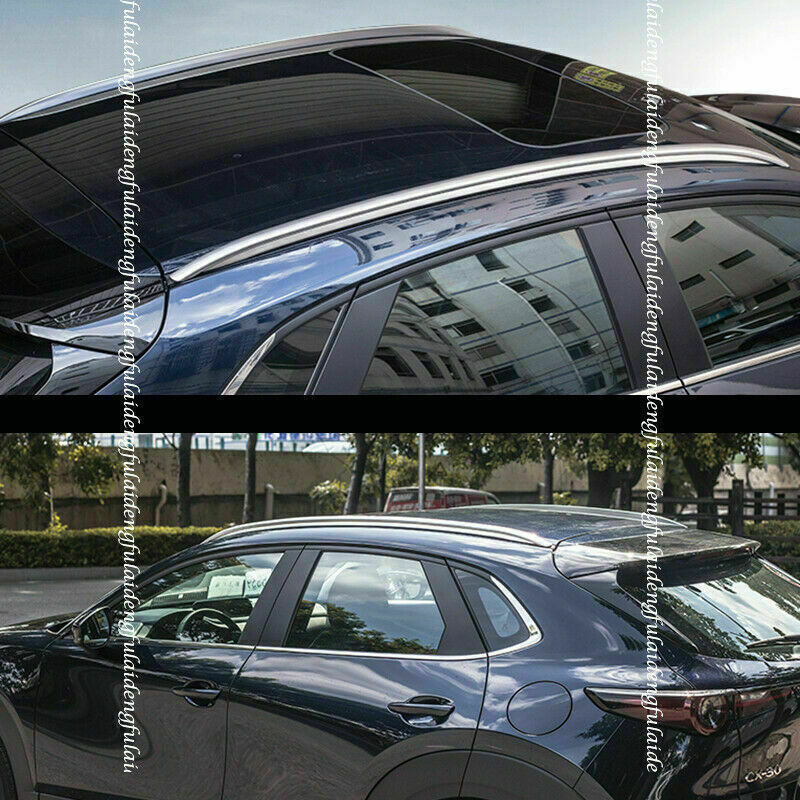 for mazda CX-30 2020-22 Factory style Silver Roof Rail Luggage Port Rack Bar Kit
