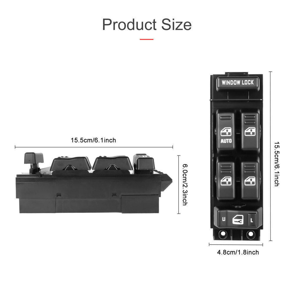 for Chevy for GMC 4 Door Pickup Front Master Power Window Switch Driver Side Left LH
