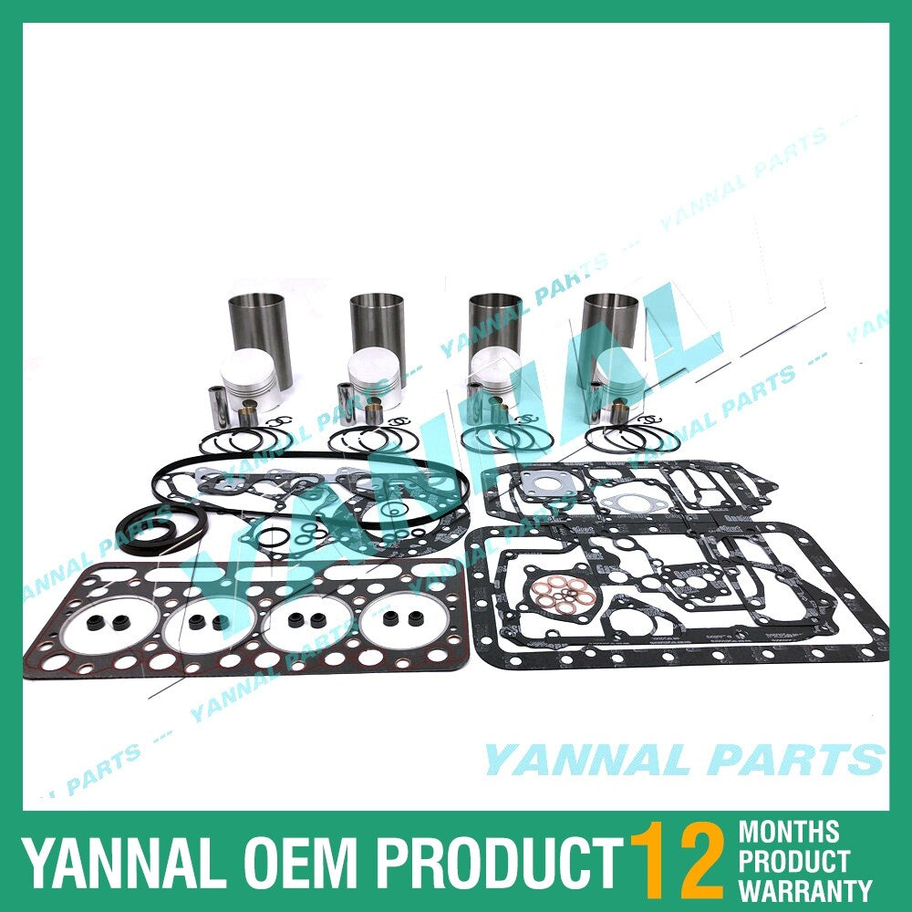 V1702 Overhaul and Reconstruction Kit with Full Gaskets for Kubota Diesel Engines