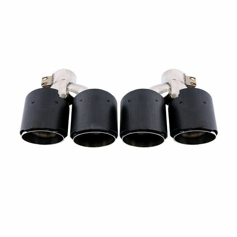 for Cadillac XT4 2019-2021 Carbon Fiber Rear Tail Exhaust Muffler Tip Pipe Trim