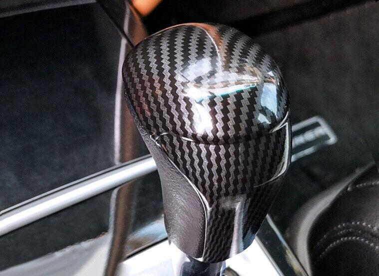 Carbon Fiber Central Console Gear Shift Knob Trim for Toyota Fortuner 2016-2021