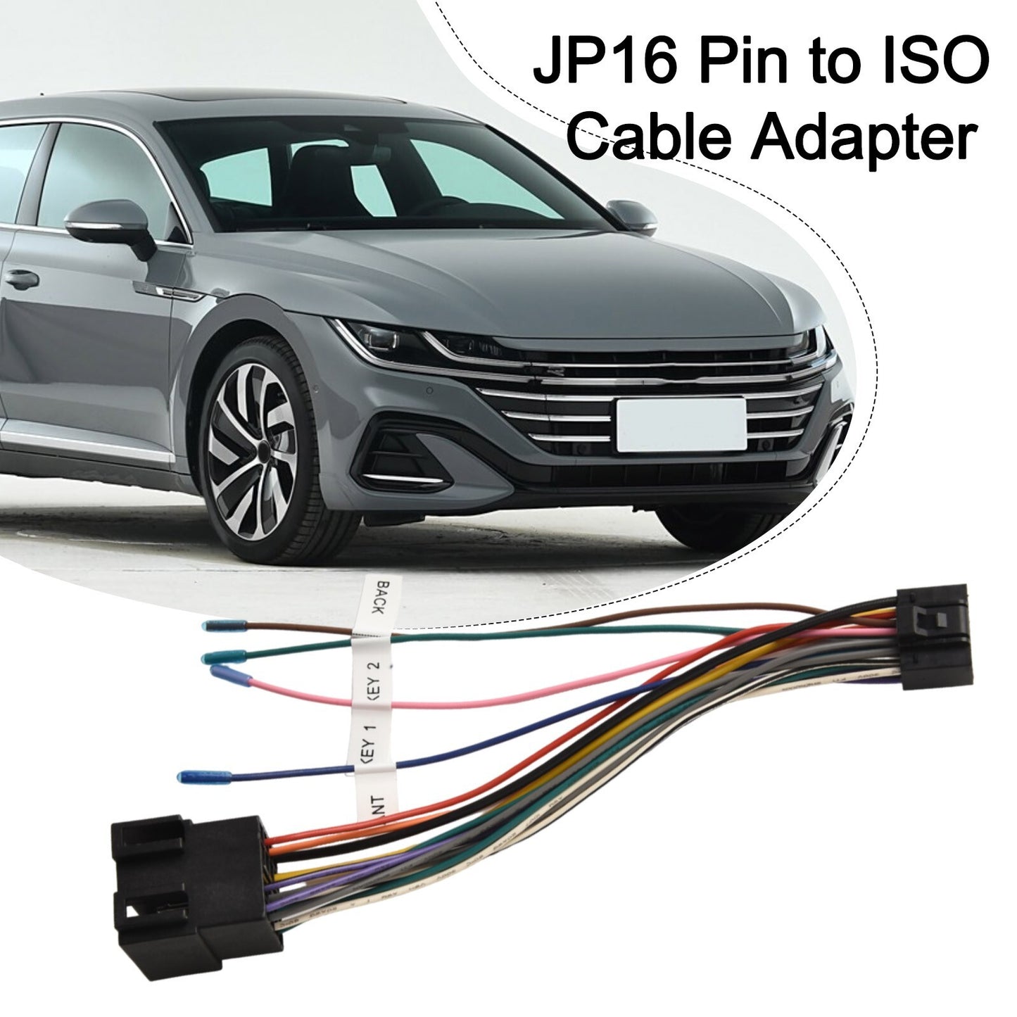 16P To ISO Cable Adapter Copper Wire Cable Male Male To Female