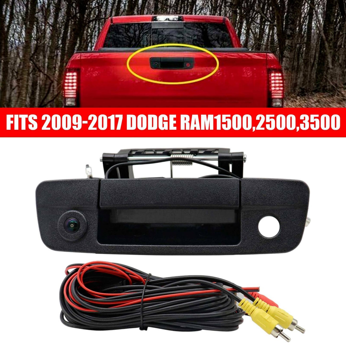 Suitable for Dodge for Ram 09 - 17 with spare tailgate reverse handle and parking camera kit AT