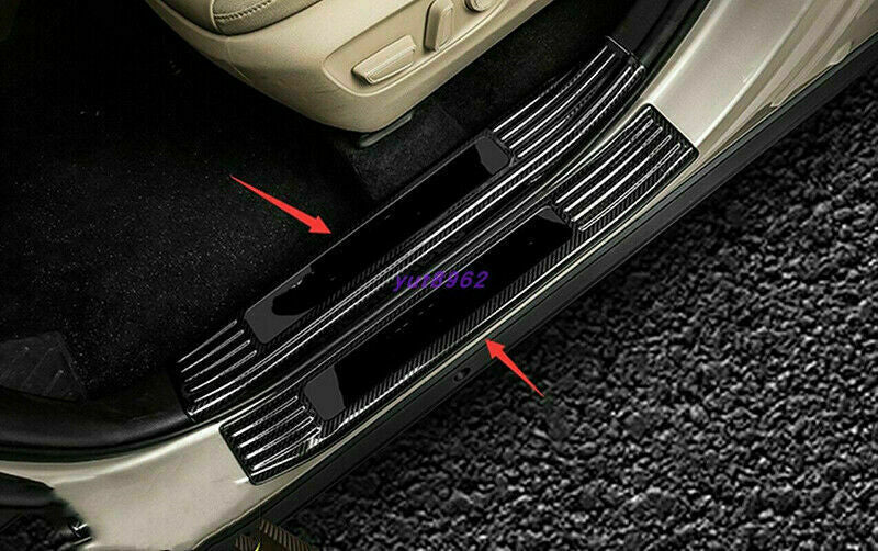 Carbon Fiber Door Sill Scuff Welcome Pedal Trim for Toyota Highlander 2020-2022