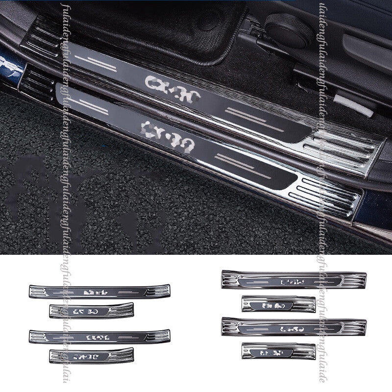 for Mazda CX-30 2020-2022 Black steel Door Sill Cover Scuff Plate Protector Trim