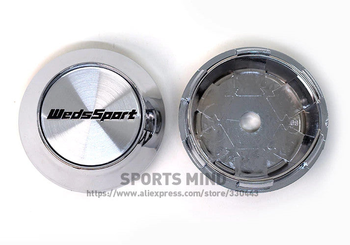 4x68mm Weds Sport logo badge wheel center cap hubcap badge chrome TE37 rims