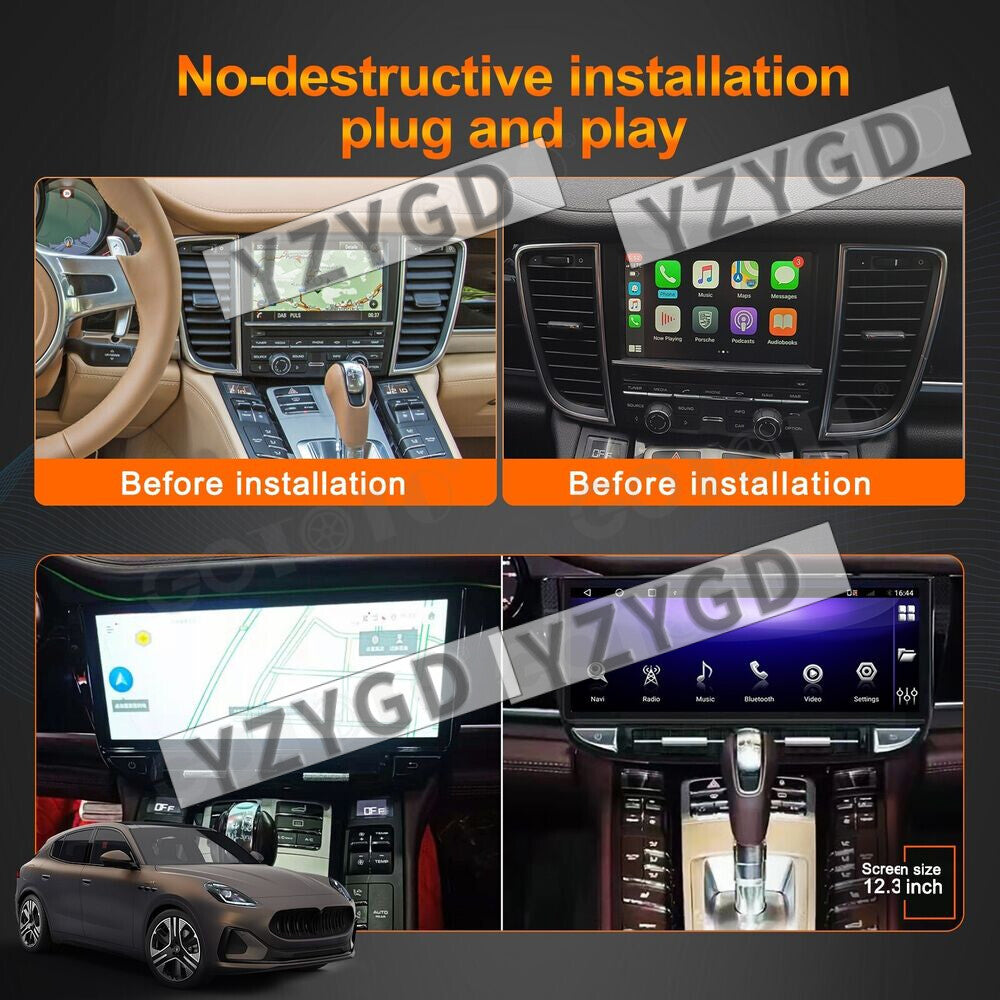 for Porsche for Panamera 2010-2016 2Din GPS 12.3Car Radio CarPlay Stereo Receiver