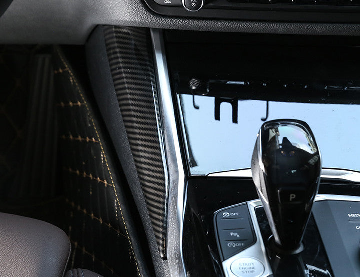 for BMW 3 Series G20 19-23 Carbon Fiber Console Gear Shift Both Side Strip Trim