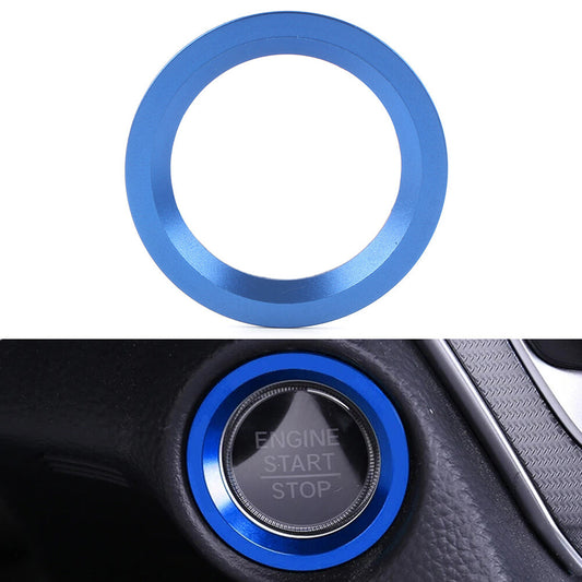 Car Engine Start Stop Switch Button Ring Trim Blue for Honda CRV CR-V 2017-2022