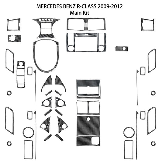 Carbon Fiber Full Interior Kit Cover Trim for Mercedes-Benz R320/350 2009-2012