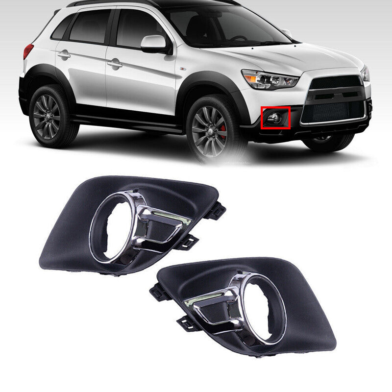 1Pair Bumper Fog Lamp Bezel Cover for Mitsubishi Outlander Sport ASX RVR 2010-12