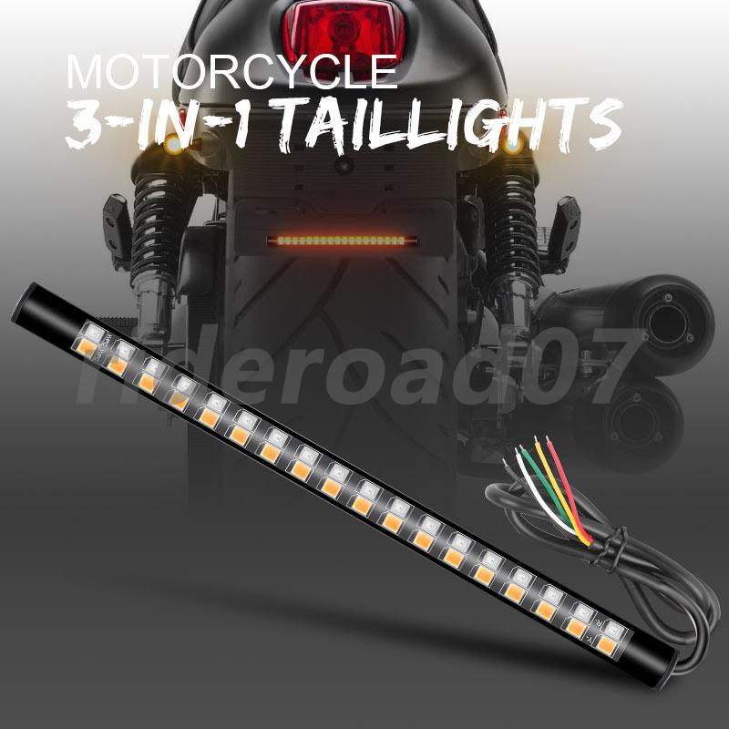Flexible Motorcycle LED Strip 36LED Turn Signals Brake Stop Running Tail Light
