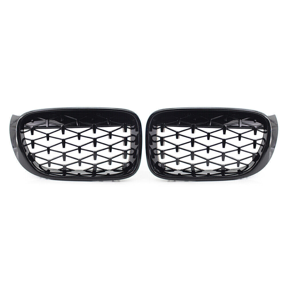 Diamond Meteor Front Kidney Grille for BMW X3 F25 /X4 F26 2014-2017 Glossy Black