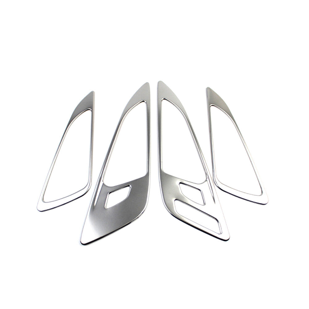 Silver Steel Inner Door Handle Frame Cover Trim for Chevrolet Malibu 2016-2021