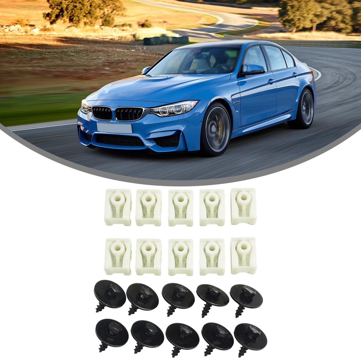 CClip hex bolts for front fender liners: 07147311312, 07149213164 (20 pieces)