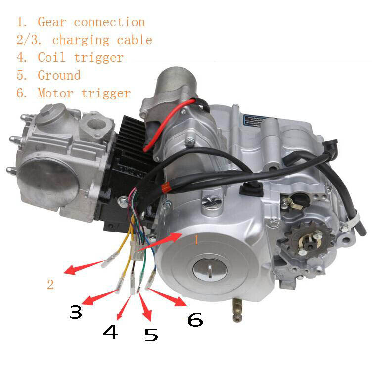 125cc semi-automatic motor, 3-speed reverse, suitable for all-terrain vehicles, go-karts, for Honda TRX90, ATC70